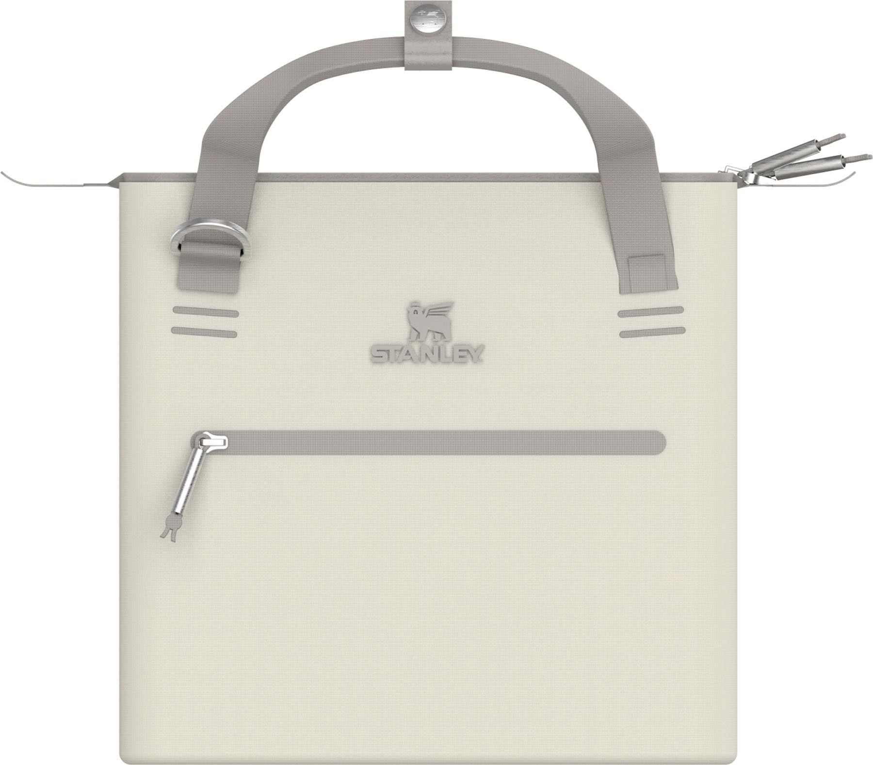 Stilvolle Kühltasche in sanftem Creme von Stanley, ideal für Ausflüge, mit 7 Litern Platz für Ihre Lieblingssnacks und erfrischende Getränke.