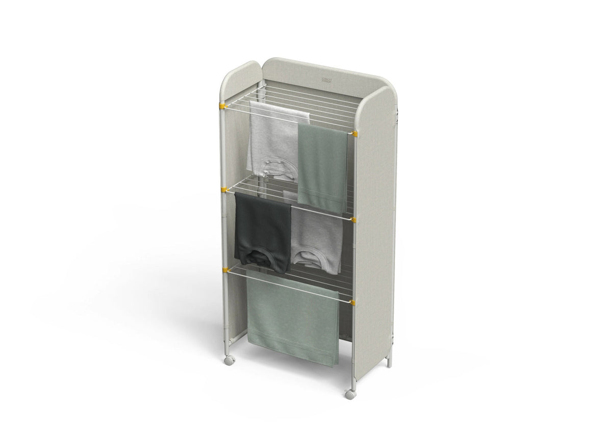 Eclipse Wäscheständer faltbar H150cm B29cm ecru in Grau präsentiert im Onlineshop von KAQTU Design AG. Wäscheständer ist von Joseph Joseph