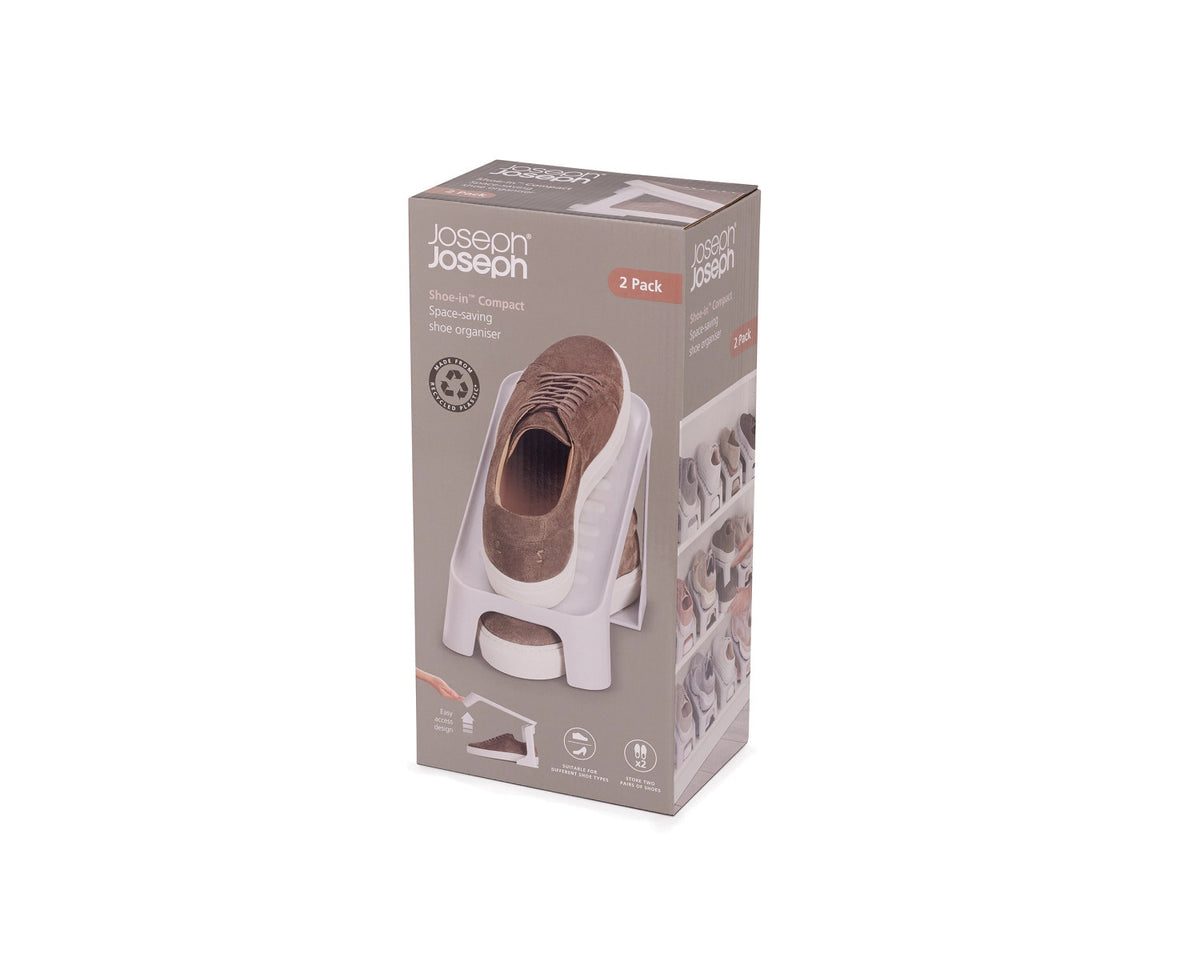 2er Set Set Shoe-in Schuhcaddy H19cm L26cm PP ecru in Grau präsentiert im Onlineshop von KAQTU Design AG. Schuhregal ist von Joseph Joseph