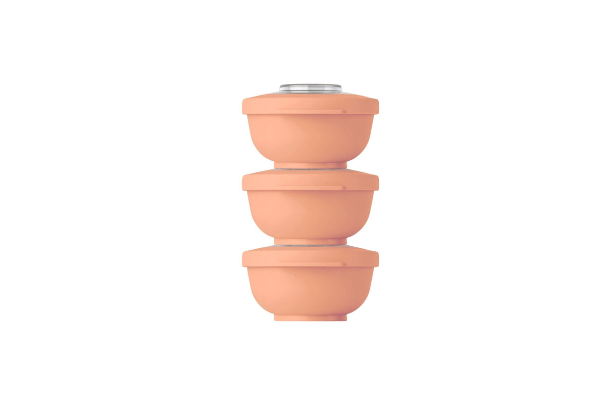 3er Set Tylla 200ml, 105x105x18cm peach in Orange präsentiert im Onlineshop von KAQTU Design AG. Aufbewahrungsbehälter ist von Amuse