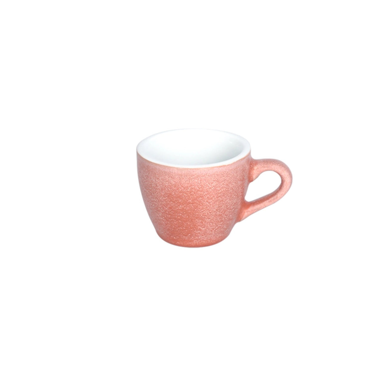 Runde Espressotasse Egg von Loveramics in Zinnoberrot mit 80ml Fassungsvermögen und matter Keramikglasur, klassische Form ohne Henkelverzierung.