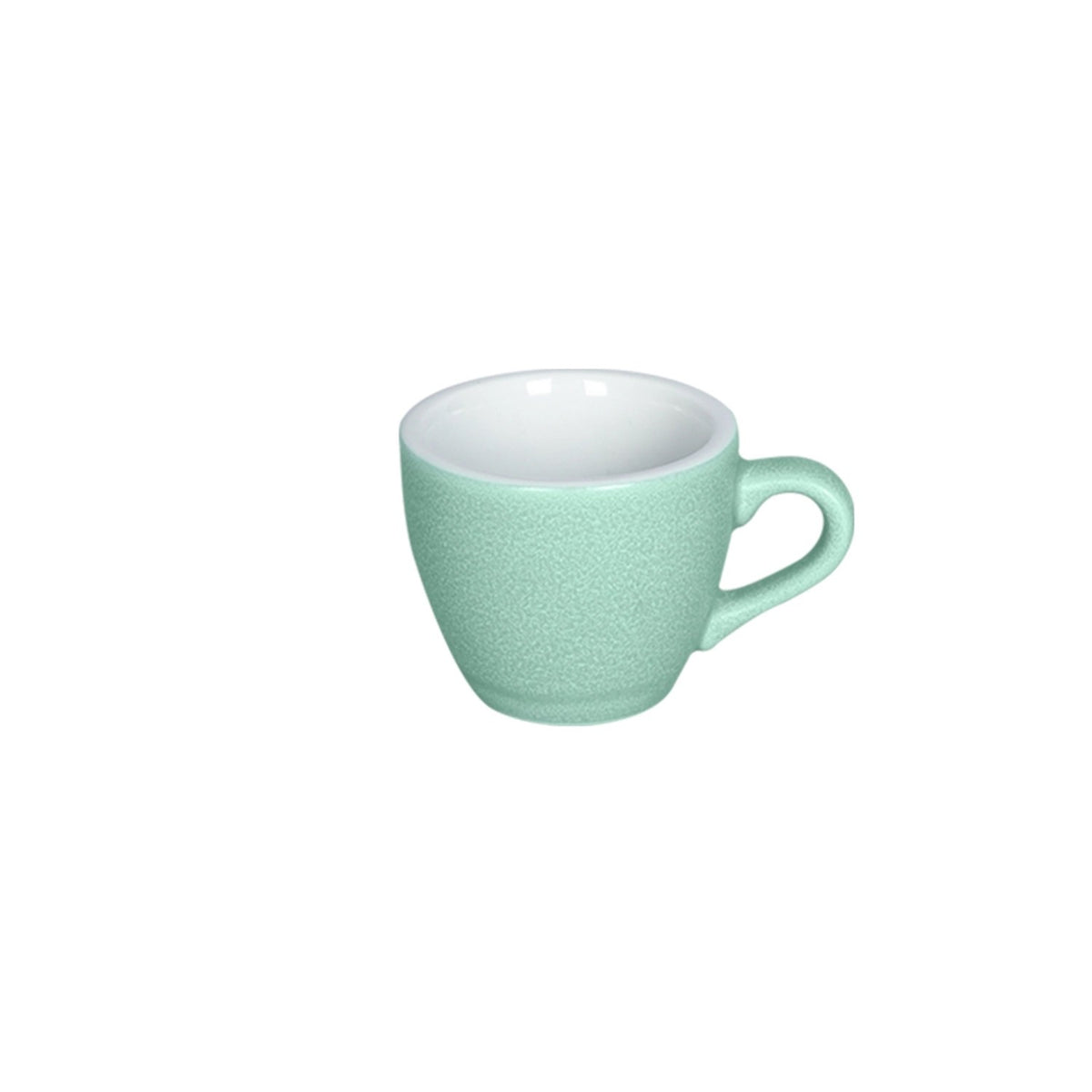 Espressotasse Egg von Loveramics in der Farbe Smaragd, ovale Eiform mit matter Glasur, Masse 8.5 x 6.5 x 5.5 cm.