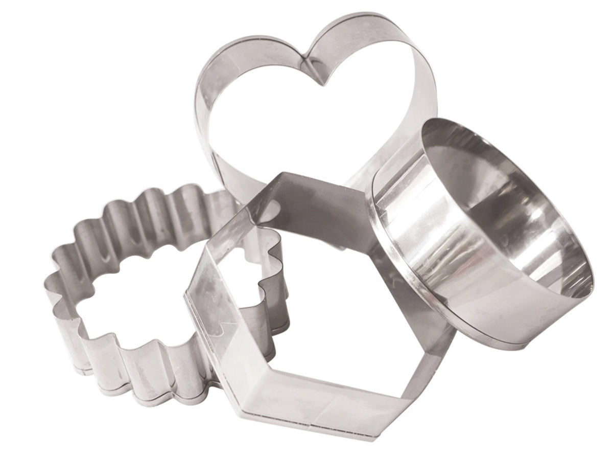 4er Set Ausstecher Edelstahl in Grau präsentiert im Onlineshop von KAQTU Design AG. Ausstecher ist von Scrap Cooking