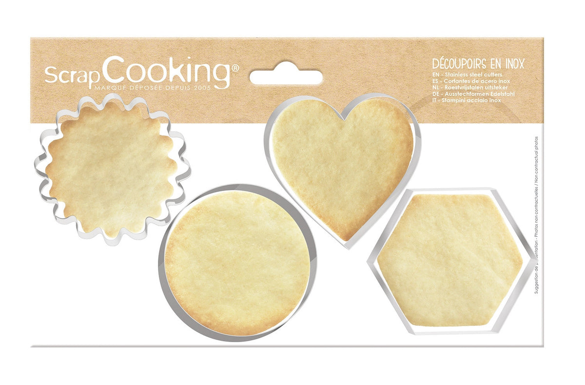 4er Set Ausstecher Edelstahl in Grau präsentiert im Onlineshop von KAQTU Design AG. Ausstecher ist von Scrap Cooking