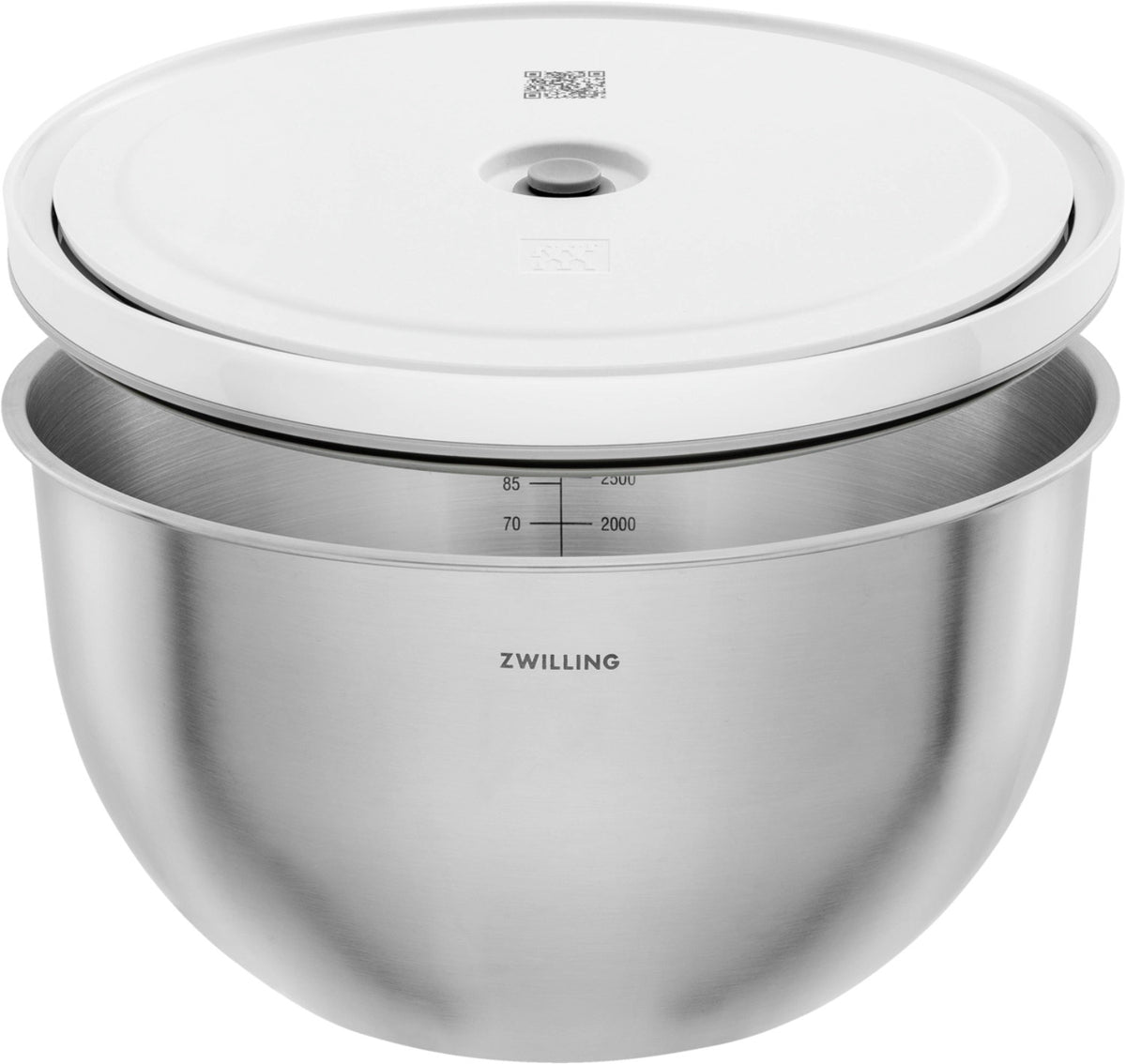 9tlg. Fresh & Save Bowls Vakuum Starter Set, Edelstahl in Weiss präsentiert im Onlineshop von KAQTU Design AG. Aufbewahrungsbeutel ist von Zwilling