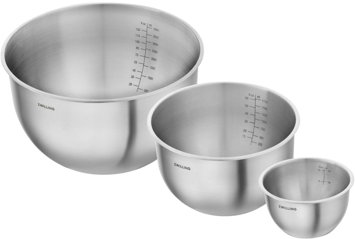 3tlg. Fresh & Save Bowls Schüssel Set Edelstahl in Silber präsentiert im Onlineshop von KAQTU Design AG. Aufbewahrungsbeutel ist von Zwilling