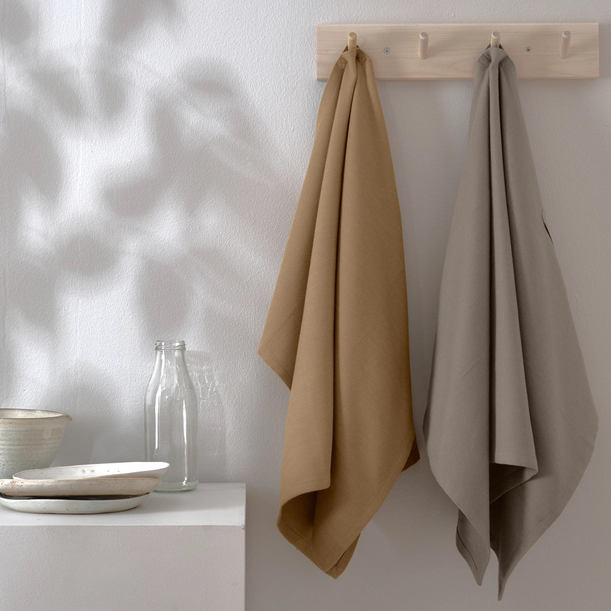 2er Set Geschirrtuch 53x86cm earth Biobaumwolle in Braun präsentiert im Onlineshop von KAQTU Design AG. Küchentuch ist von The Organic Company