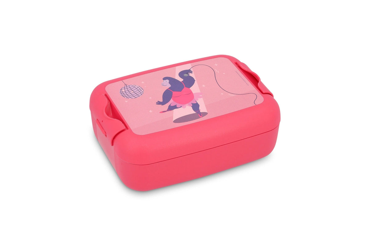 Silly Beasties Lunchbox Gorilla pink in Rot präsentiert im Onlineshop von KAQTU Design AG. Snackbox ist von Amuse