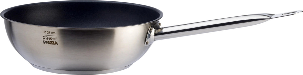 ProChef Wok antihaftbeschichtet 28x9cm in Silber präsentiert im Onlineshop von KAQTU Design AG. Küchengerät ist von Piazza
