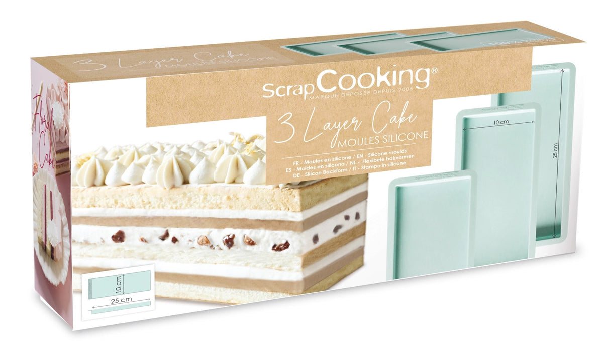 2er Set Backform für Schichtkuchen Silikon in Blau präsentiert im Onlineshop von KAQTU Design AG. Backform / Backblech ist von Scrap Cooking