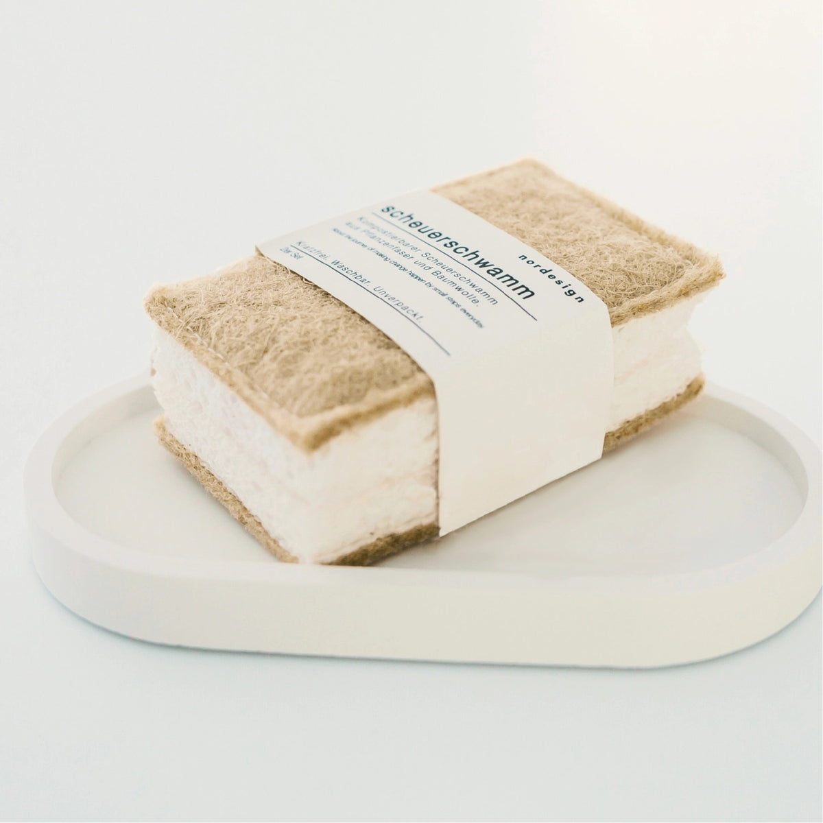 2er Set Scheuerschwamm 11x7x4cm Zellulose Sisalfaser in Braun präsentiert im Onlineshop von KAQTU Design AG. Küchenhelfer ist von Nordesign