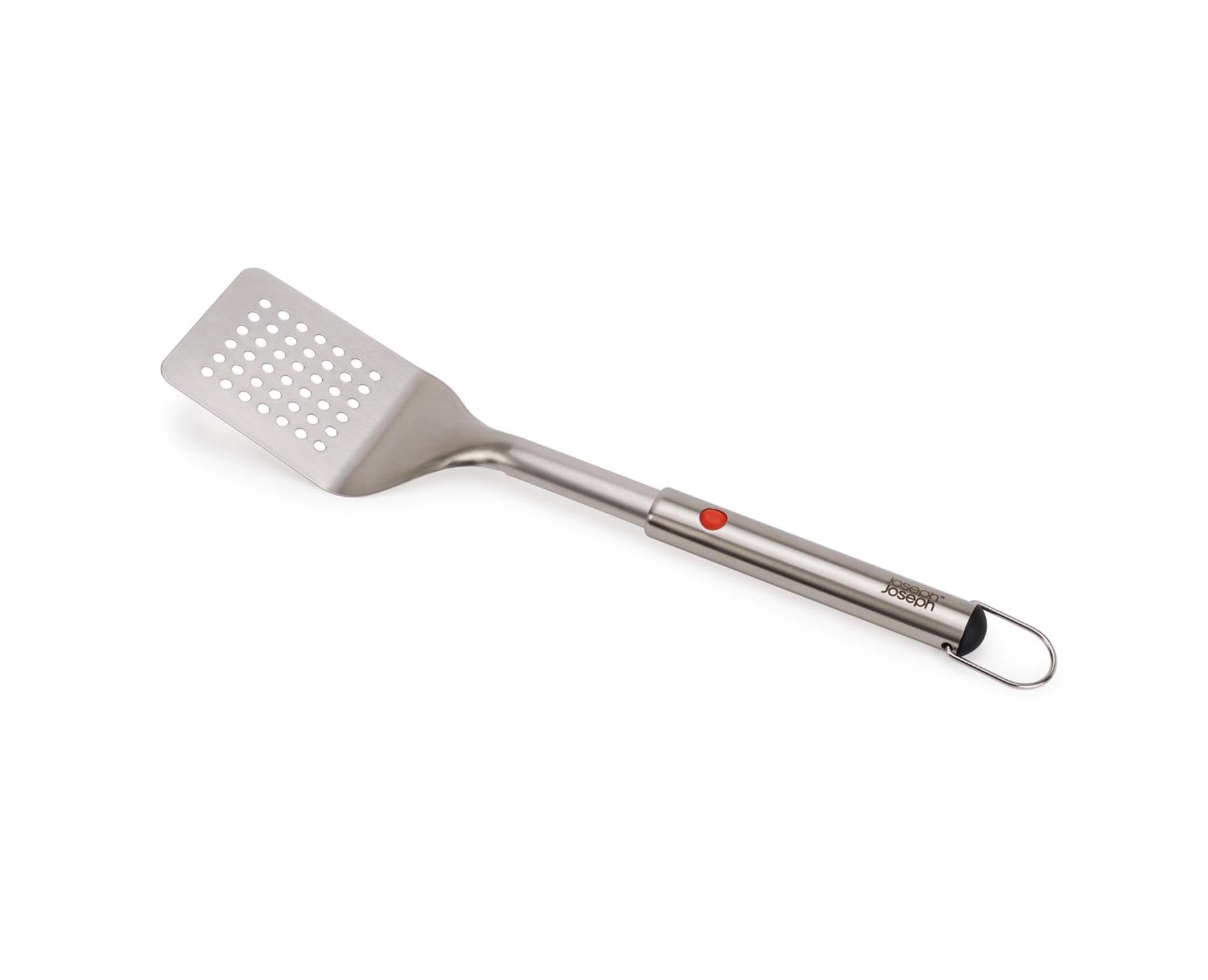 Praktisches 2er Set aus Edelstahl: Grillwender und Zange von Joseph Joseph, ideal für müheloses Wenden und Servieren beim Grillen.