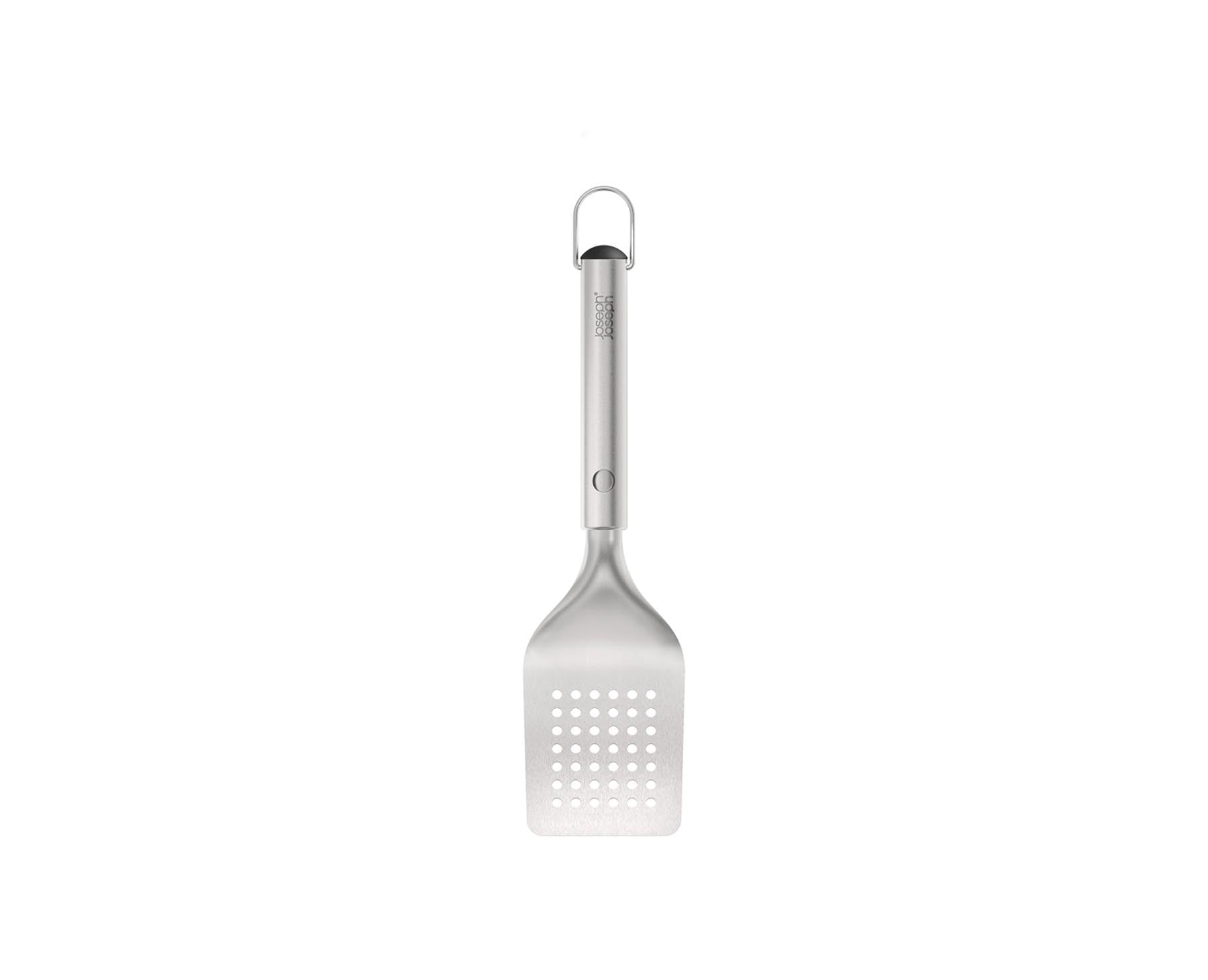 Hochwertiges Grillbesteck-Set aus Edelstahl von Joseph Joseph, bestehend aus Wender und Zange, perfekt für Grillliebhaber und BBQ-Fans.