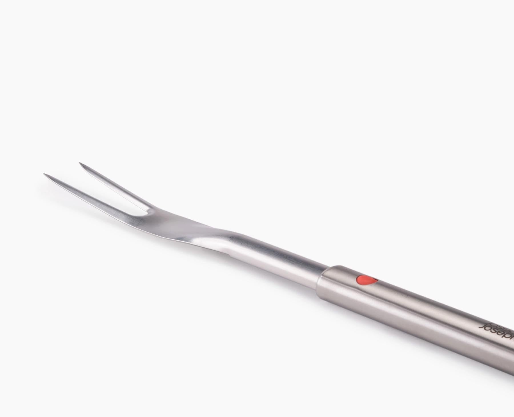 Vielseitige GrillOut BBQ Gabel von Joseph Joseph mit verstellbarem Edelstahlkopf, perfekt zum Wenden und Servieren von Grillgut.