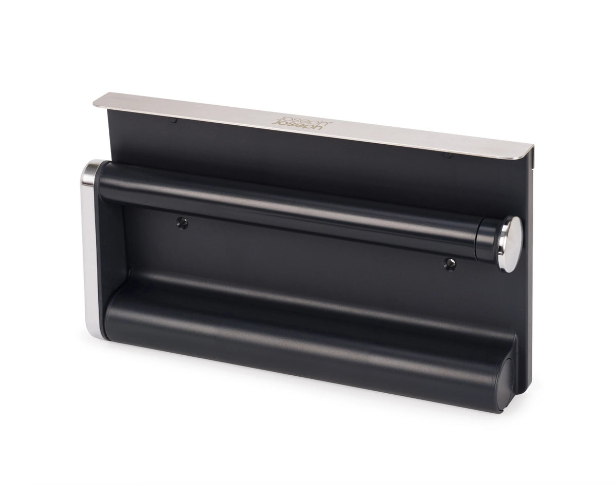 RollGrip Küchenrollenhalter für Unterablage ausziehbar in Schwarz präsentiert im Onlineshop von KAQTU Design AG. Papierrollenhalter ist von Joseph Joseph