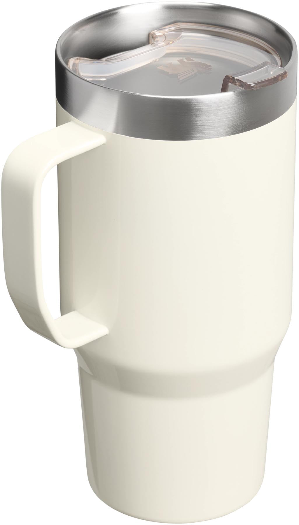 Eleganter Everyday Suburban Mug in creme-glänzend, ideal für unterwegs. Hochwertige Thermosflasche von Stanley für heiße und kalte Getränke.