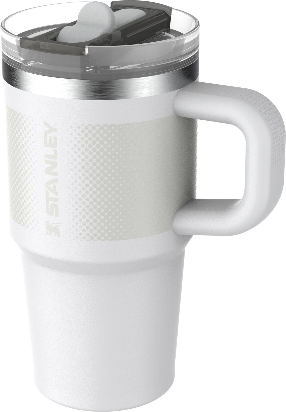 Quencher ProTour Flip Straw 0.6l frost fade in Weiss präsentiert im Onlineshop von KAQTU Design AG. Thermosflasche ist von Stanley