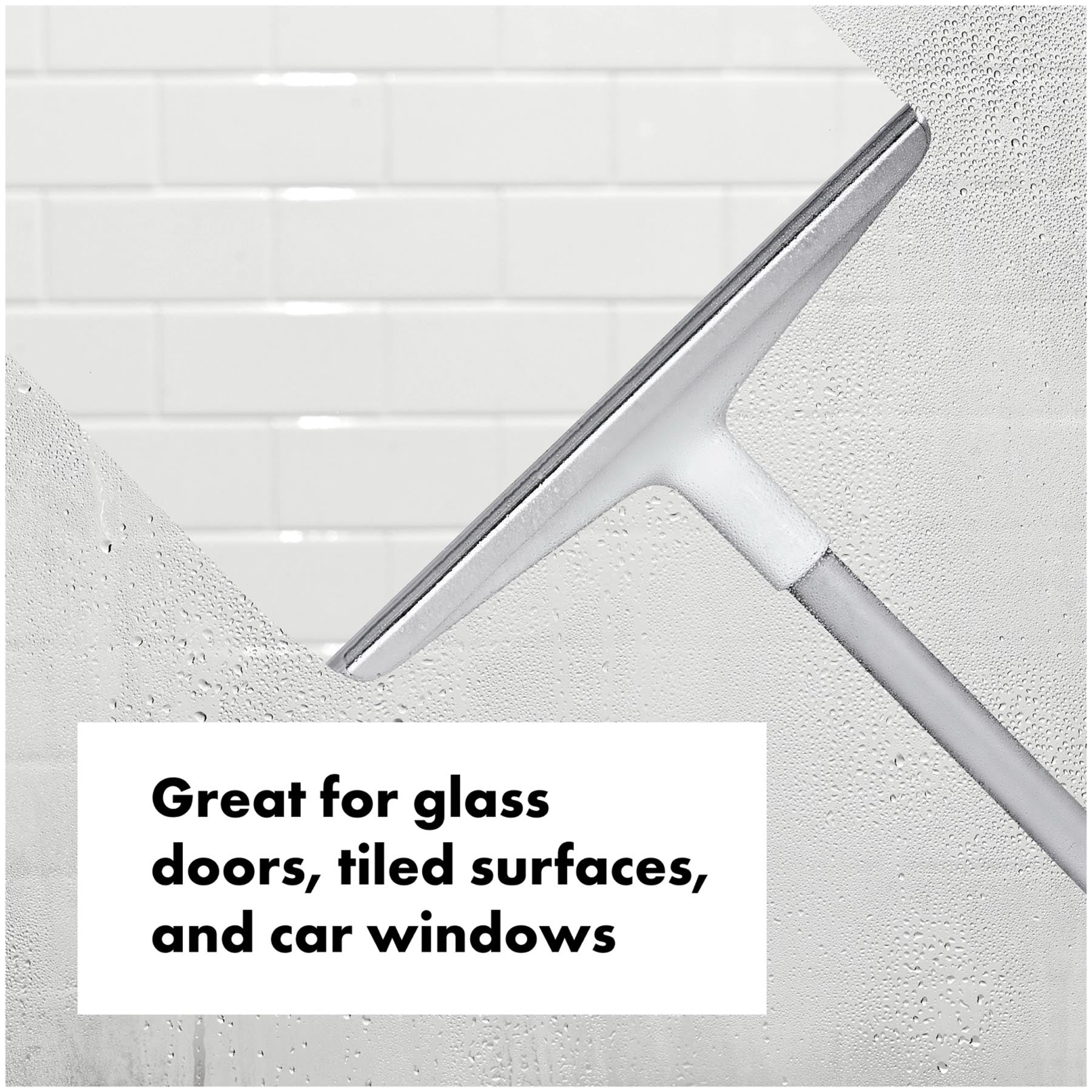Hochwertiger GG Abzieher aus leichtem Aluminium, teleskopierbar von 100 bis 150 cm, perfekt für streifenfreies Wischen von Glasflächen und Fliesen.