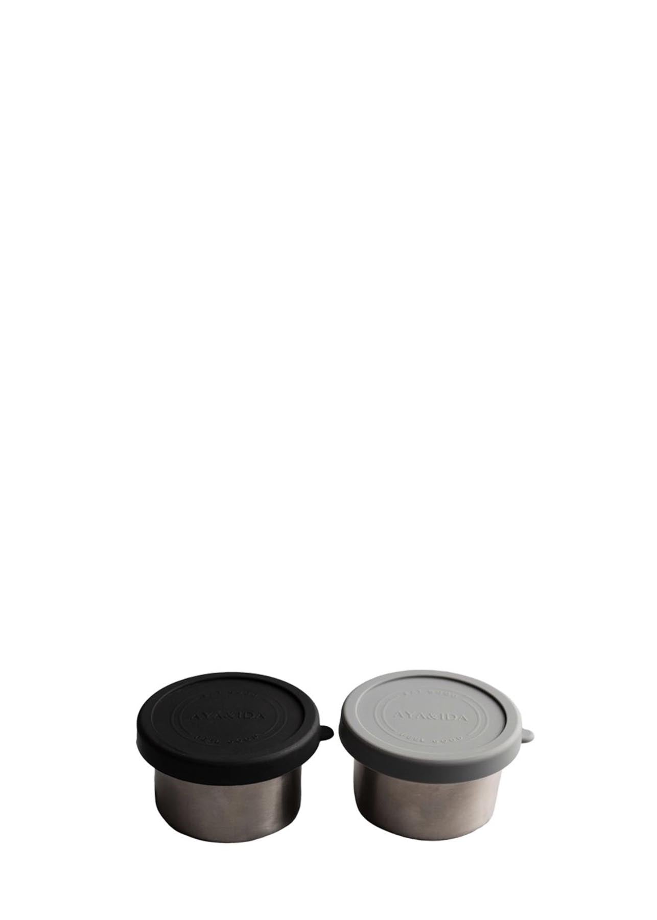 2er Set Snack Container 100ml Dark Grey/Matte Black in Mehrfarbig präsentiert im Onlineshop von KAQTU Design AG. Snackbox ist von AYA&IDA