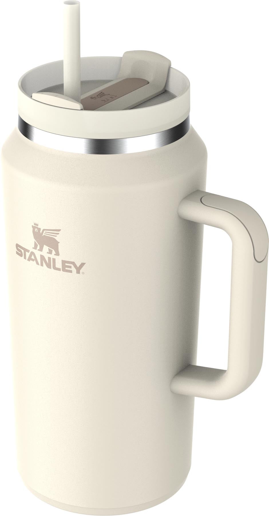 Eleganter Stanley Quencher Tumbler in zartem Creme, 1,9 l, ideal für Erfrischungen unterwegs und im Alltag. Praktisch und stilvoll!