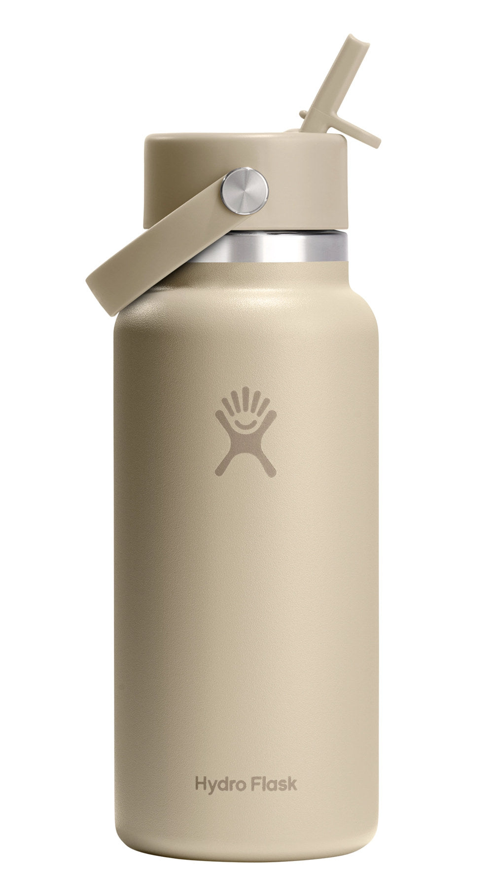 Trinkflasche Wide Flex Deckel Strohhalm 945ml oat in Beige präsentiert im Onlineshop von KAQTU Design AG. Thermosflasche ist von Hydro Flask