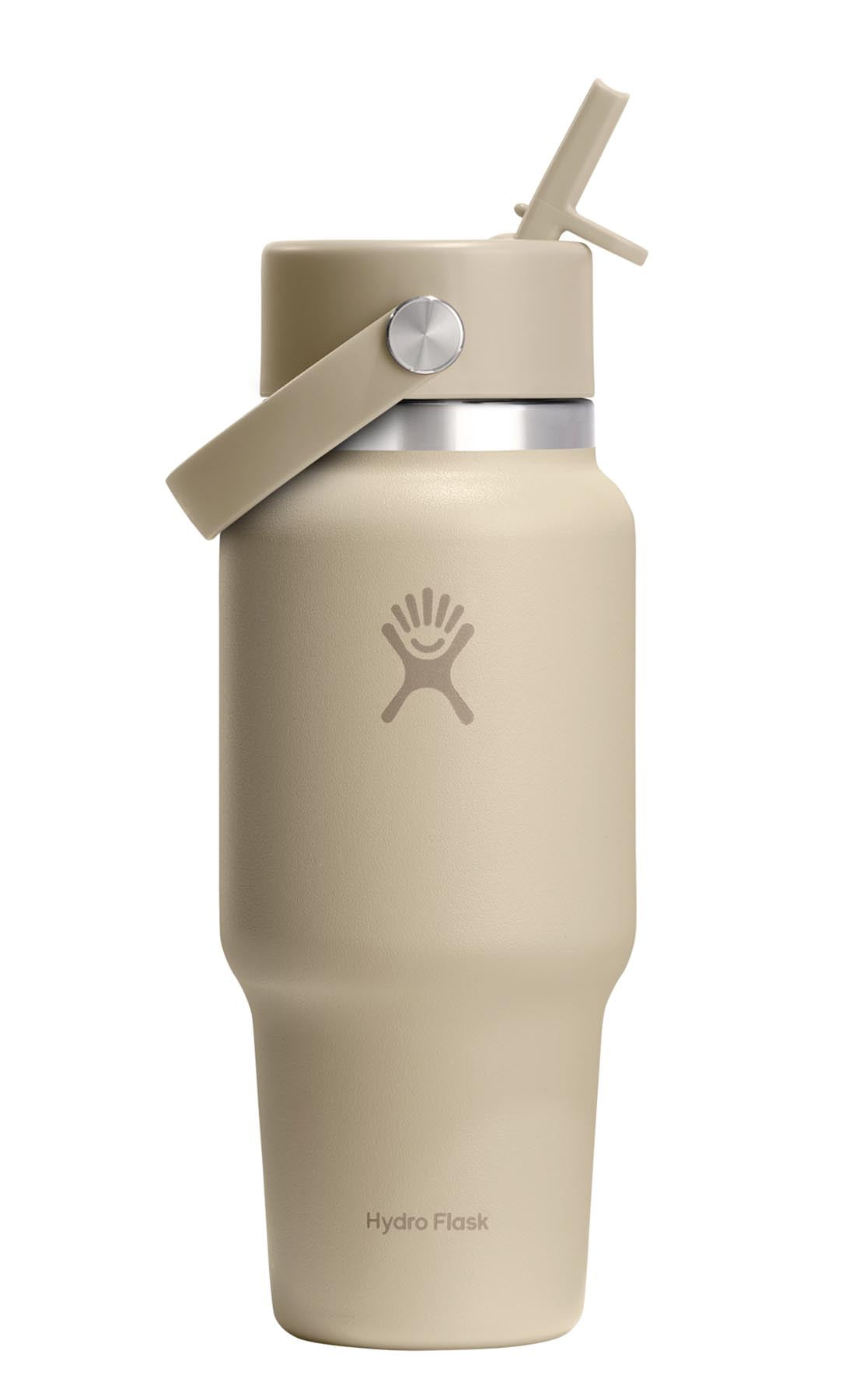 Trinkflasche Travel Wide Flex Deckel Strohhalm 700ml oat in Beige präsentiert im Onlineshop von KAQTU Design AG. Trinkflasche ist von Hydro Flask