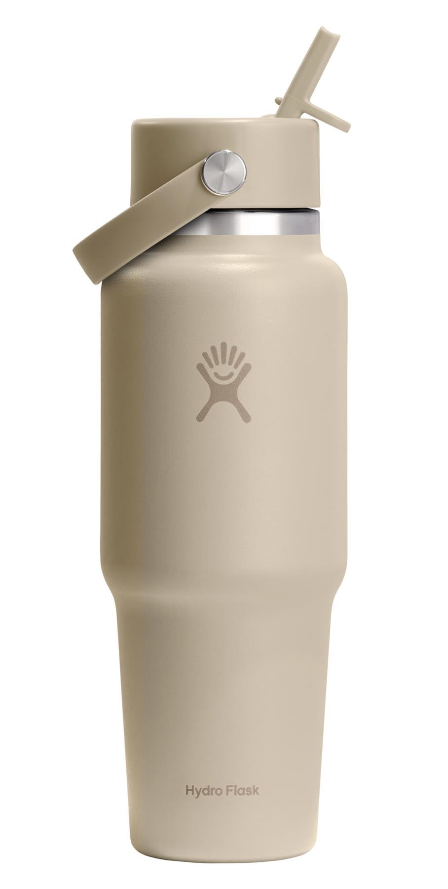 Trinkflasche Travel Wide Flex Deckel Strohhalm 945ml oat in Beige präsentiert im Onlineshop von KAQTU Design AG. Trinkflasche ist von Hydro Flask