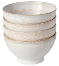 4er Set Latte Bowls Schale 550ml D14.5cm H8cm weiss