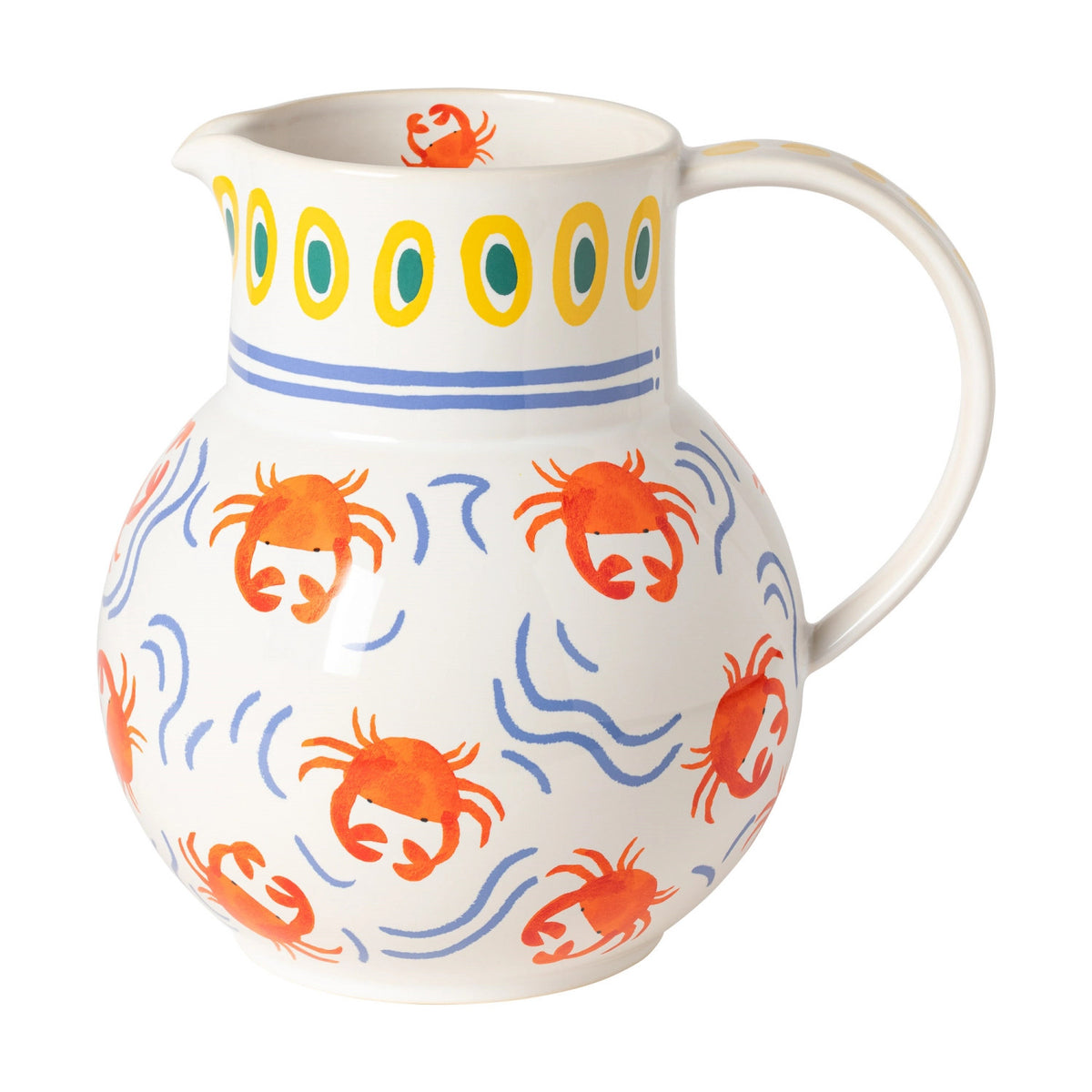 Summer Bliss Pitcher Krabbe 5.95l 28.6x22.4cm H26.8cm in Mehrfarbig präsentiert im Onlineshop von KAQTU Design AG. Kanne ist von Costa Nova