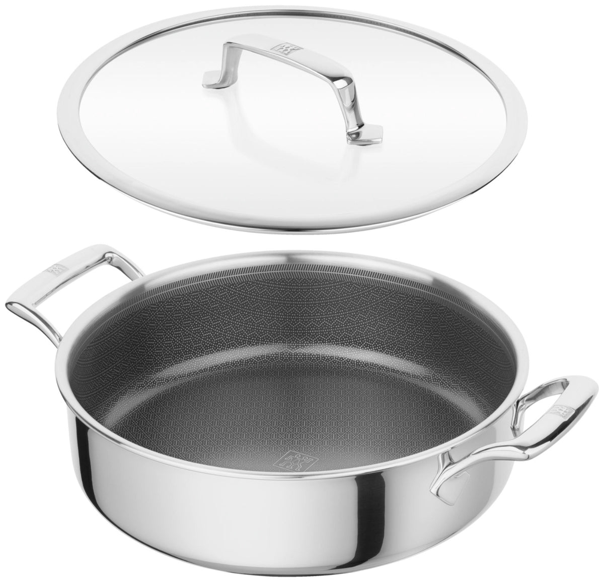 Peak Servierpfanne mit Deckel 26cm in Silber präsentiert im Onlineshop von KAQTU Design AG. Bratpfanne ist von Zwilling