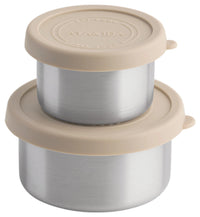 Set di 2 contenitori snack 100ml + 200ml crema beige