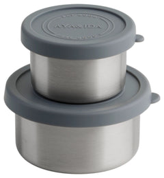 Set di 2 contenitori snack 100ml + 200ml Grigio Scuro