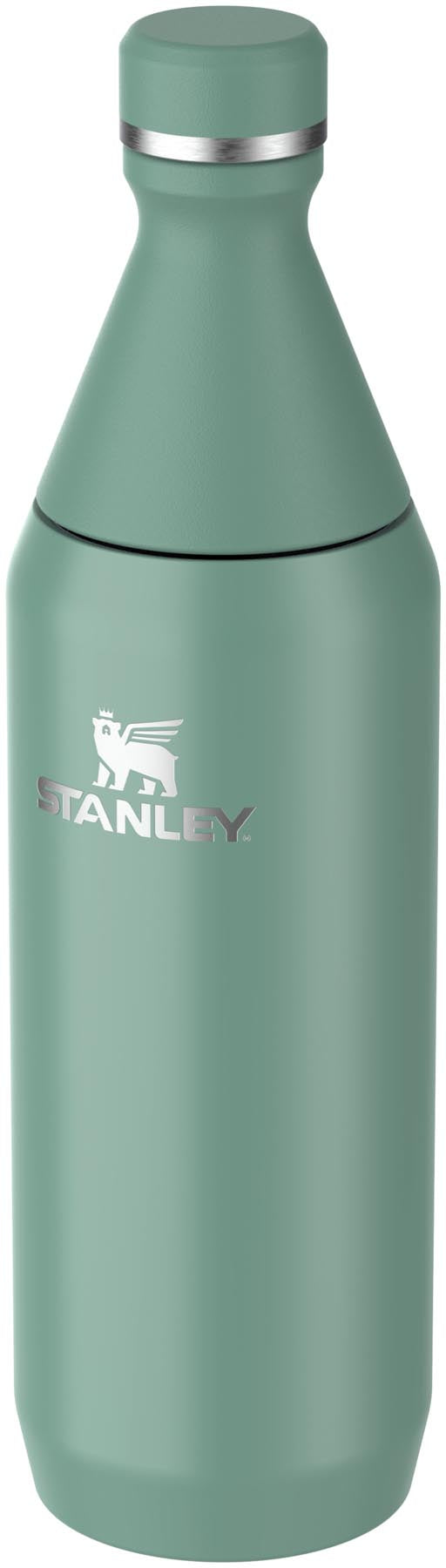 Moderne 0.6l Thermosflasche in lebhaftem Frühlingsgrün, perfekt für aktive Tage. Hält Getränke lange warm oder kalt, ideal für unterwegs.