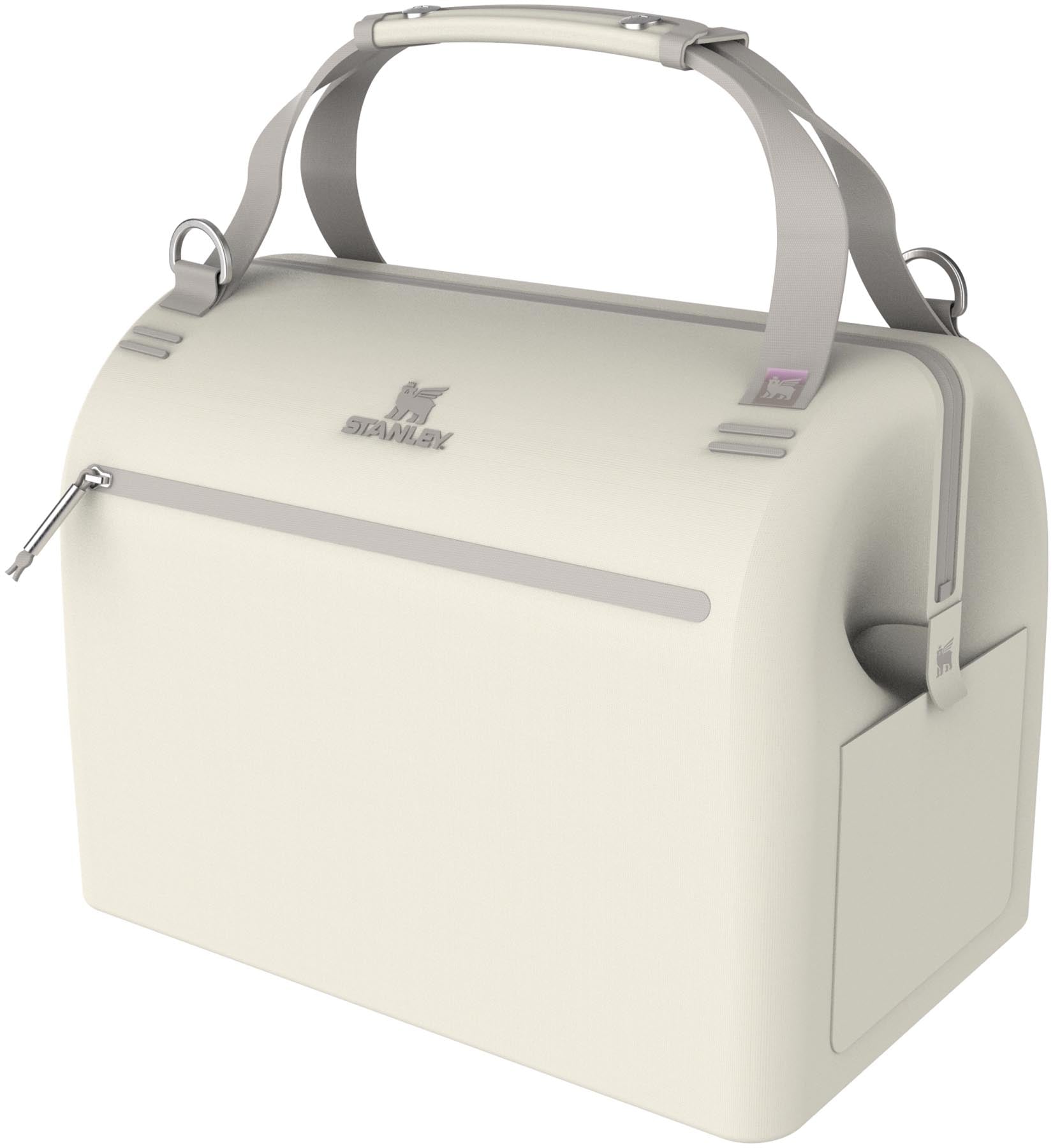 Elegante Kühltasche in Creme von Stanley, ideal für Ausflüge und Picknicks, mit 18.9l Volumen für optimale Kühlung.