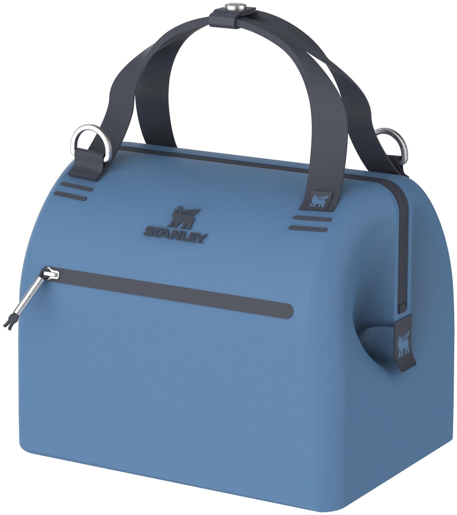 Stylische Kühltasche in Himmelblau von Stanley, ideal für Ausflüge und Picknicks, mit 7 Litern Fassungsvermögen für Snacks und Getränke.