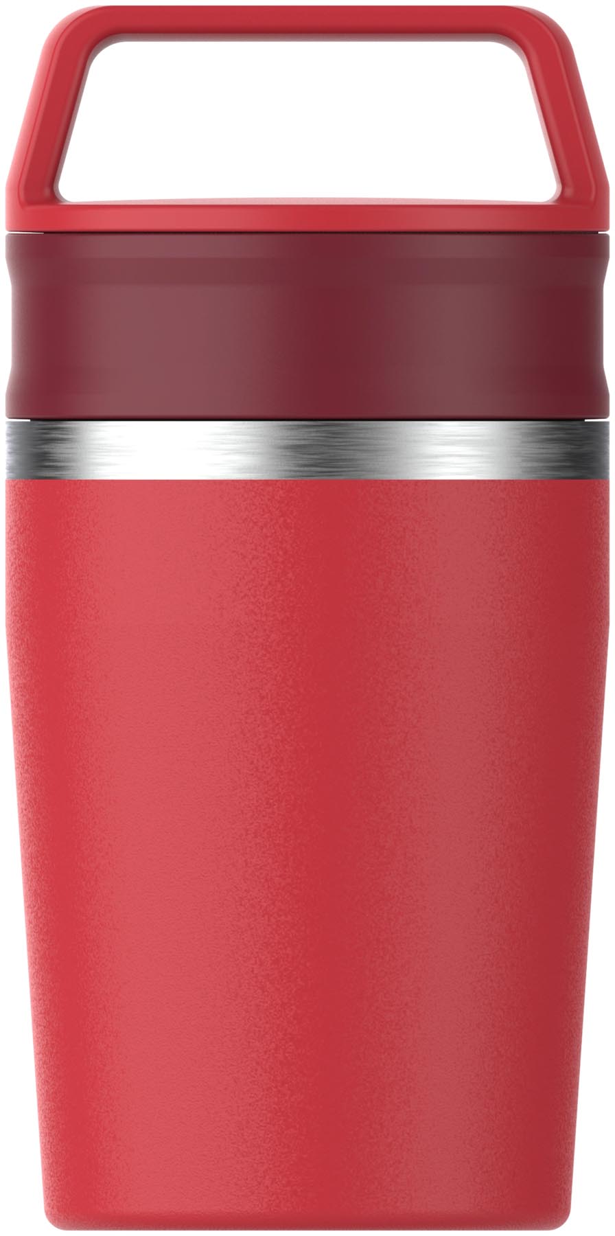 Stylischer Café-To-Go Travel Mug in Chili-Rot von Stanley, ideal für unterwegs. Perfekte Isolierung für heiße Getränke.