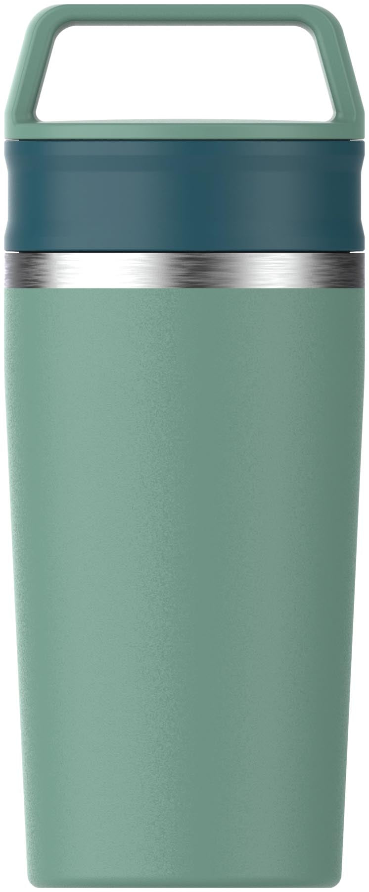 Stylischer Café-To-Go Travel Mug in frischem Frühlingsgrün von Stanley, ideal für unterwegs und perfekt für heiße Getränke.