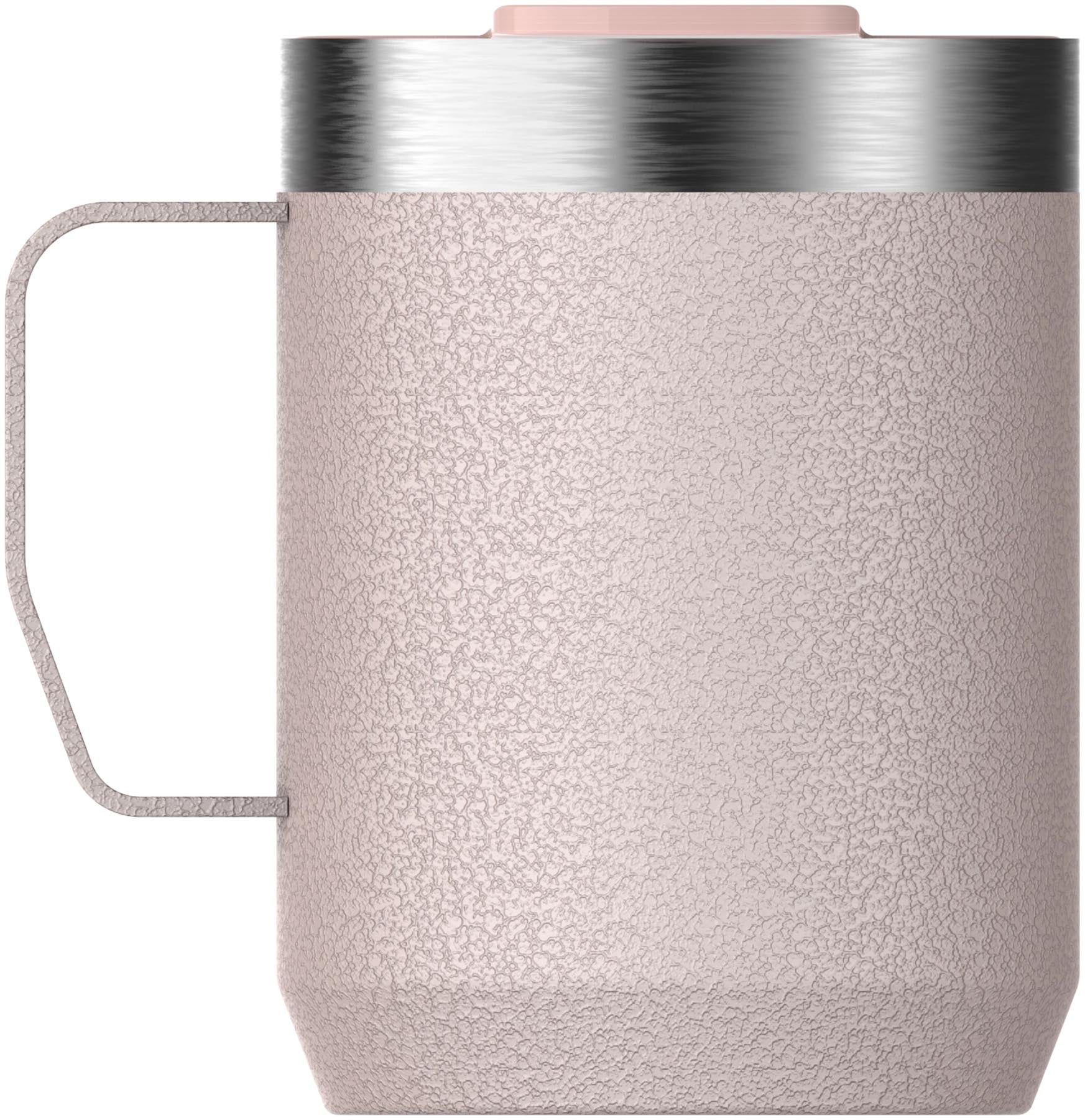 Stylischer Everyday Camp Mug in Hammertone Rose Quartz, 0.23l, ideal für unterwegs. Hochwertige Thermosflasche von Stanley für heiße und kalte Getränke.