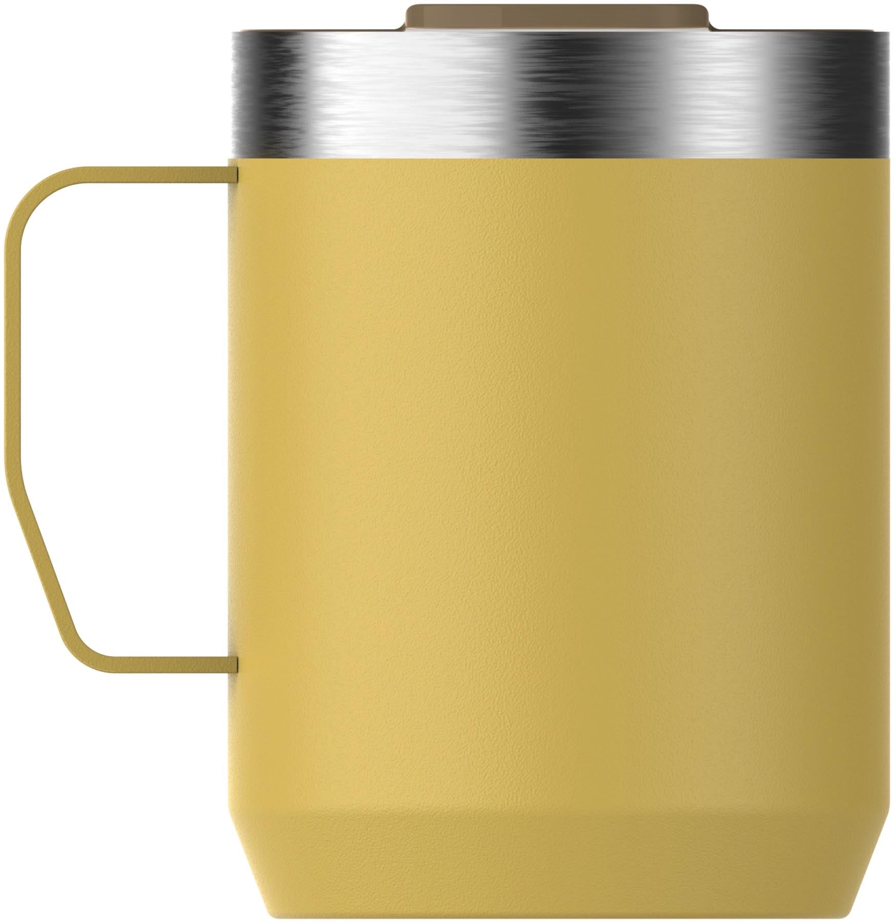 Gelber Everyday Camp Mug 0.23l von Stanley, ideal für unterwegs, mit robustem Design und praktischem Henkel für den täglichen Gebrauch.