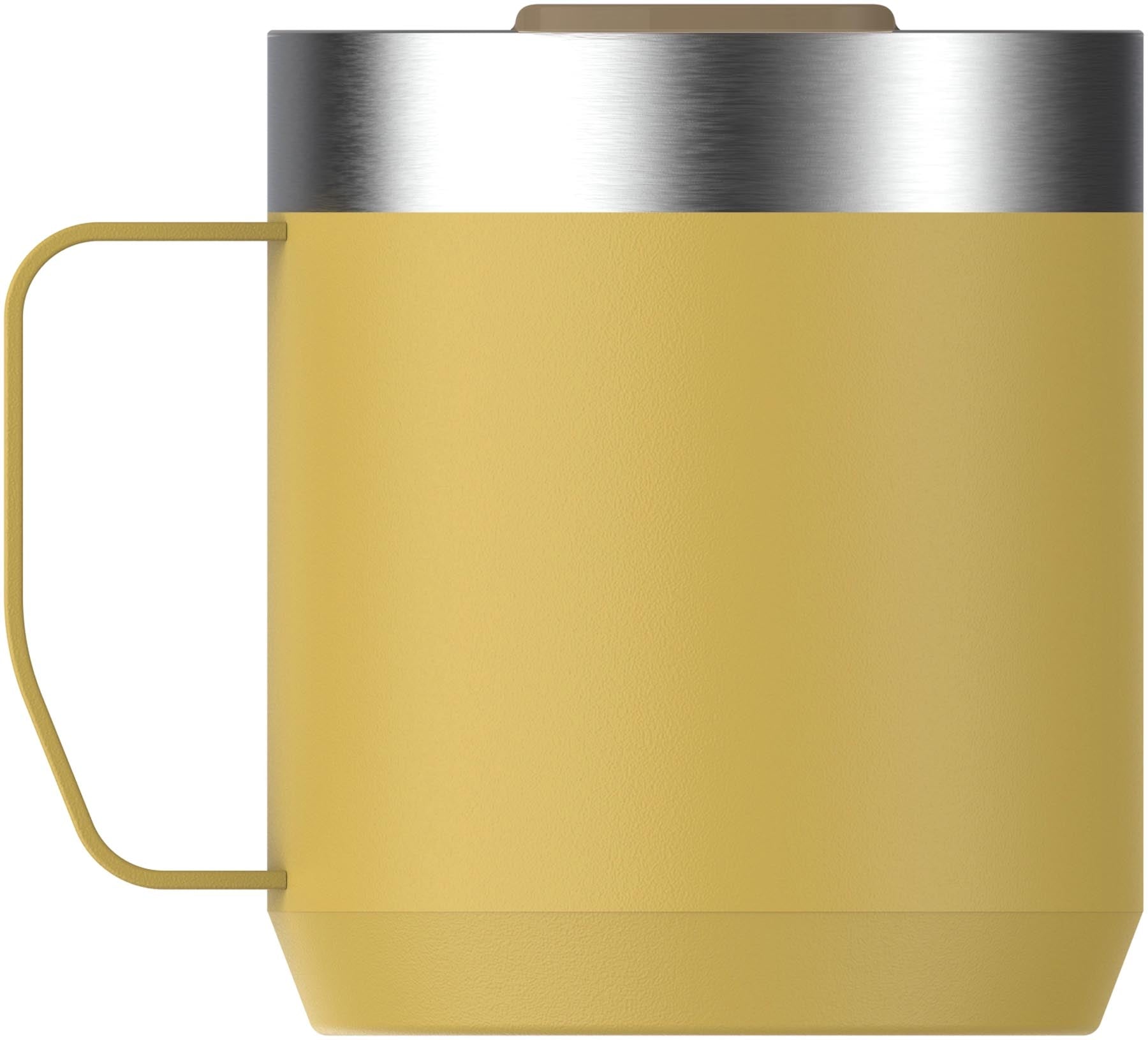 Gelber Everyday Camp Mug 0.35l von Stanley, ideal für Outdoor-Aktivitäten und den täglichen Gebrauch, stilvolles Design und praktische Handhabung.
