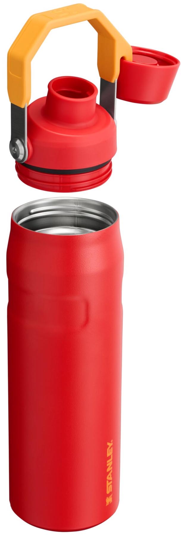 Moderne Stanley IceFlow Fast Flow Flasche 0.7l in lebhaftem Chili-Rot, ideal für erfrischende Getränke bei Outdoor-Aktivitäten und im Alltag.