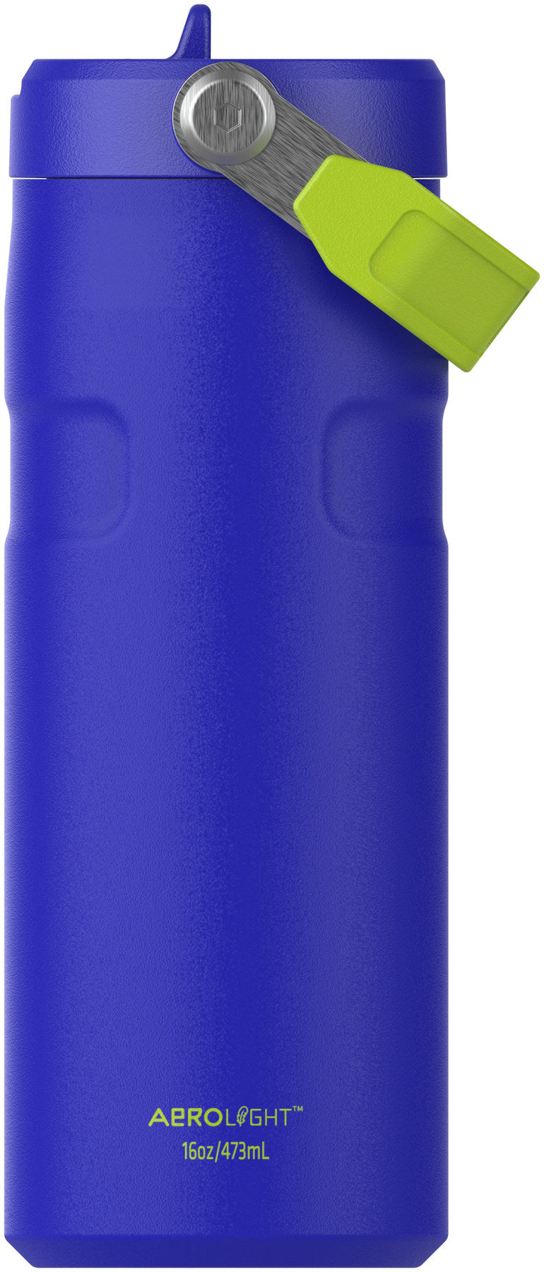 IceFlow Flip Straw Flasche 0.47l cobalt chartreuse in Blau präsentiert im Onlineshop von KAQTU Design AG. Thermosflasche ist von Stanley