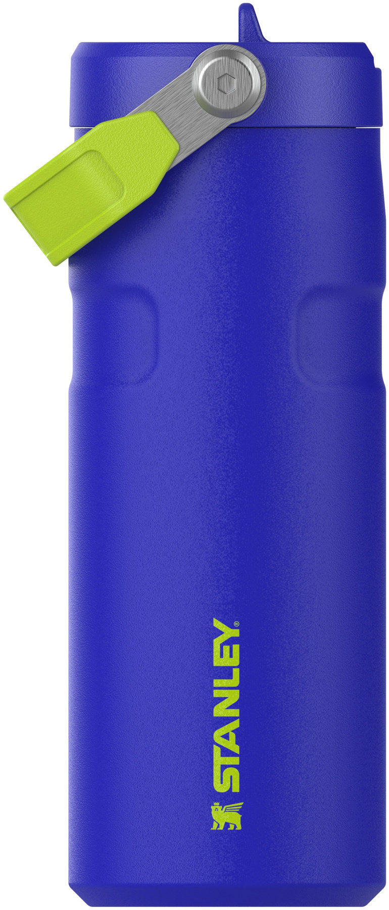 IceFlow Flip Straw Flasche 0.47l cobalt chartreuse in Blau präsentiert im Onlineshop von KAQTU Design AG. Thermosflasche ist von Stanley