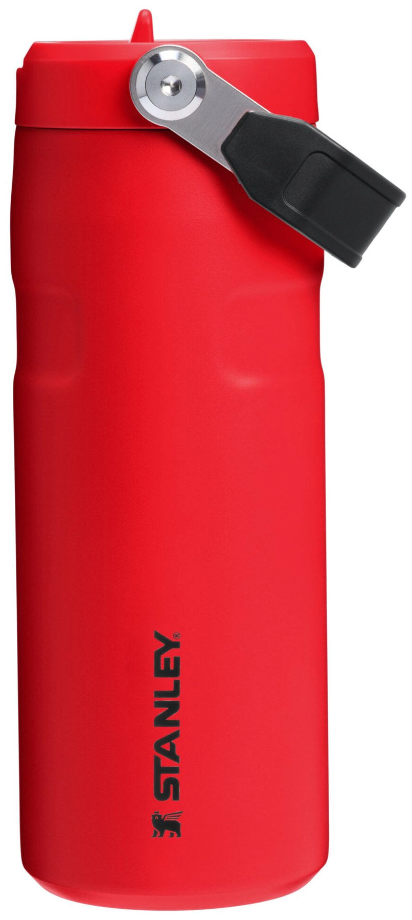 IceFlow Flip Straw Flasche 0.47l chili black in Schwarz präsentiert im Onlineshop von KAQTU Design AG. Thermosflasche ist von Stanley
