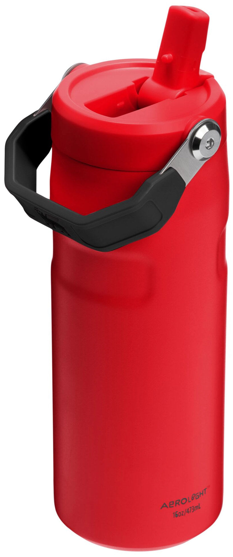 IceFlow Flip Straw Flasche 0.47l chili black in Schwarz präsentiert im Onlineshop von KAQTU Design AG. Thermosflasche ist von Stanley