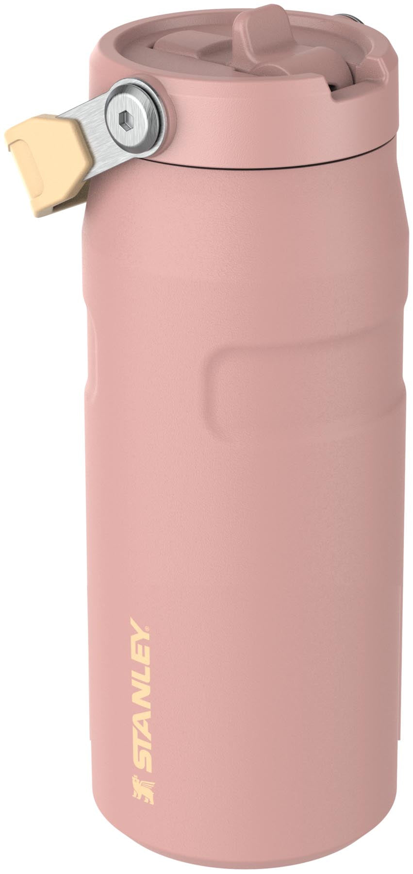 Moderne Stanley Flasche IceFlow Flip Straw in sanftem Peach Rose, 0.47l, perfekt für kalte Getränke und unterwegs.