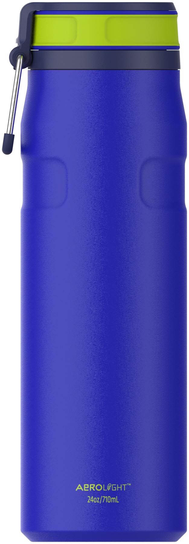 Stylische Stanley Thermosflasche IceFlow Twist in cobalt chartreuse, 0.7l, ideal für kalte Getränke und unterwegs.