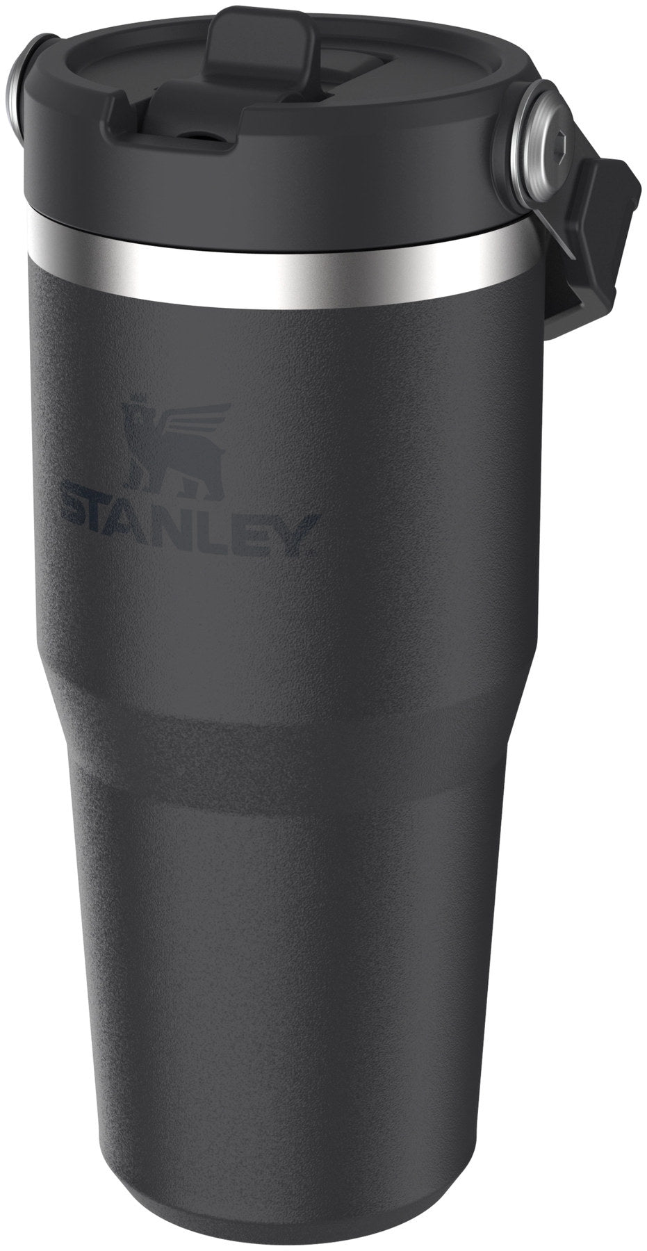 IceFlow Flip Straw Becher 0.41l black 2.0 in Schwarz präsentiert im Onlineshop von KAQTU Design AG. Thermosflasche ist von Stanley