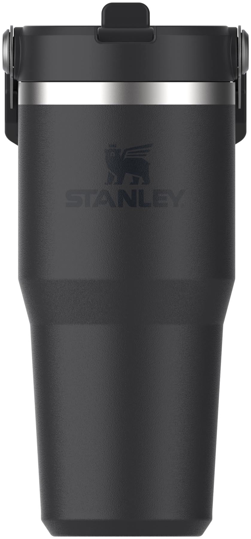 Stylischer Stanley IceFlow Flip Straw Becher in Schwarz, 0.41l, ideal für kalte Getränke. Perfekt für aktive Lebensstile und unterwegs.