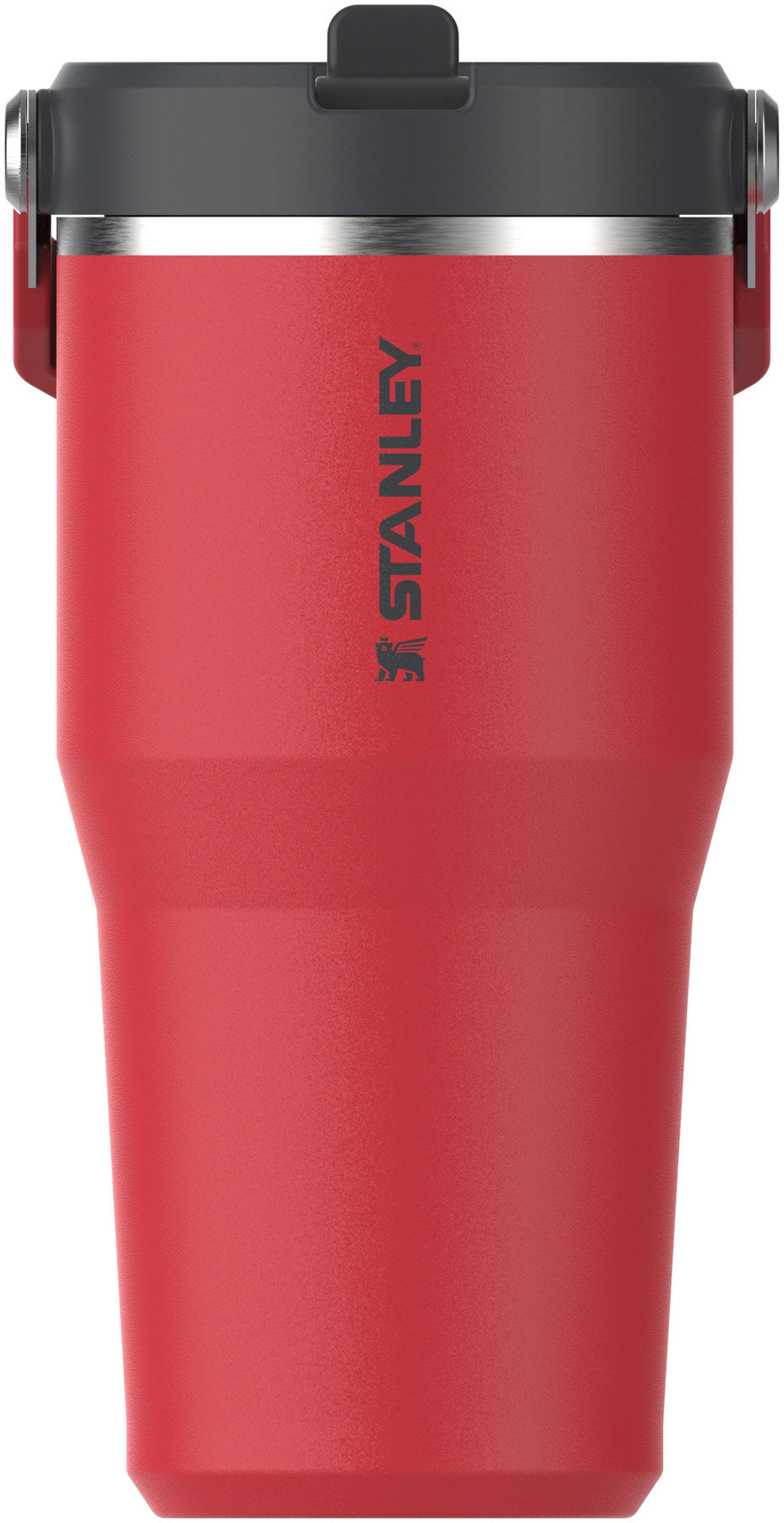 IceFlow Flip Straw Becher 0.6l chili black in Schwarz präsentiert im Onlineshop von KAQTU Design AG. Thermosflasche ist von Stanley